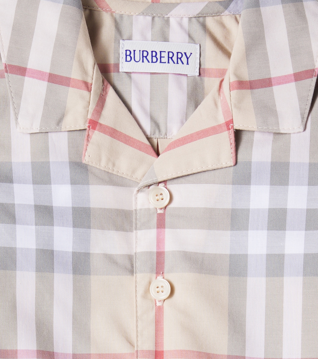 Baby Burberry Check cotton onesie | Burberry Kids