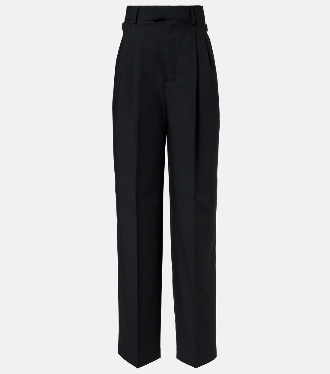 High-rise virgin wool twill pants  | Ami Paris