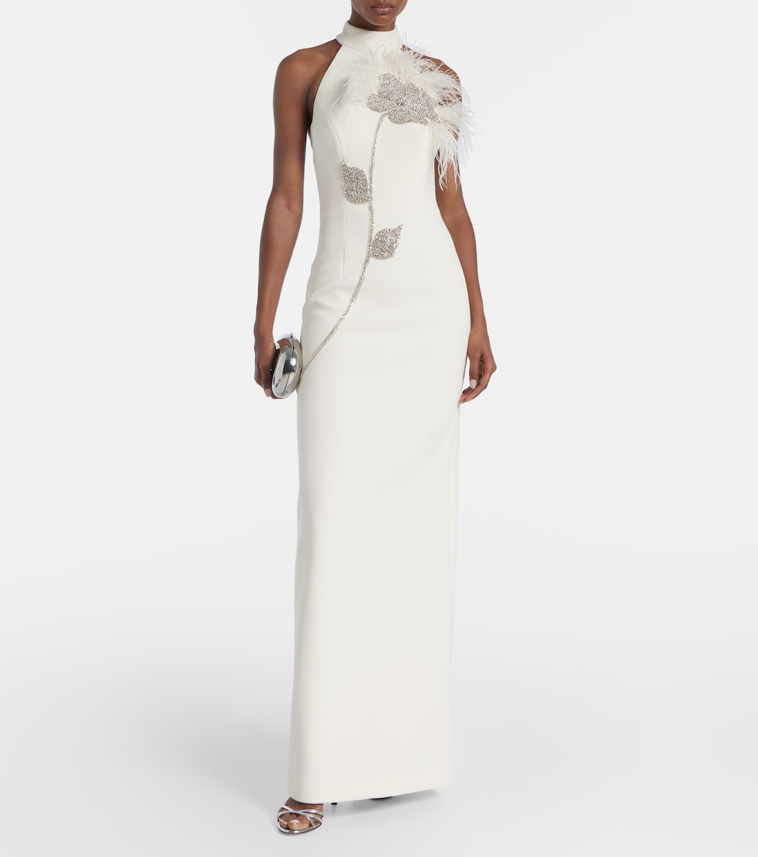 Robe Starlight mit Kristallen und Federn | Rebecca Vallance