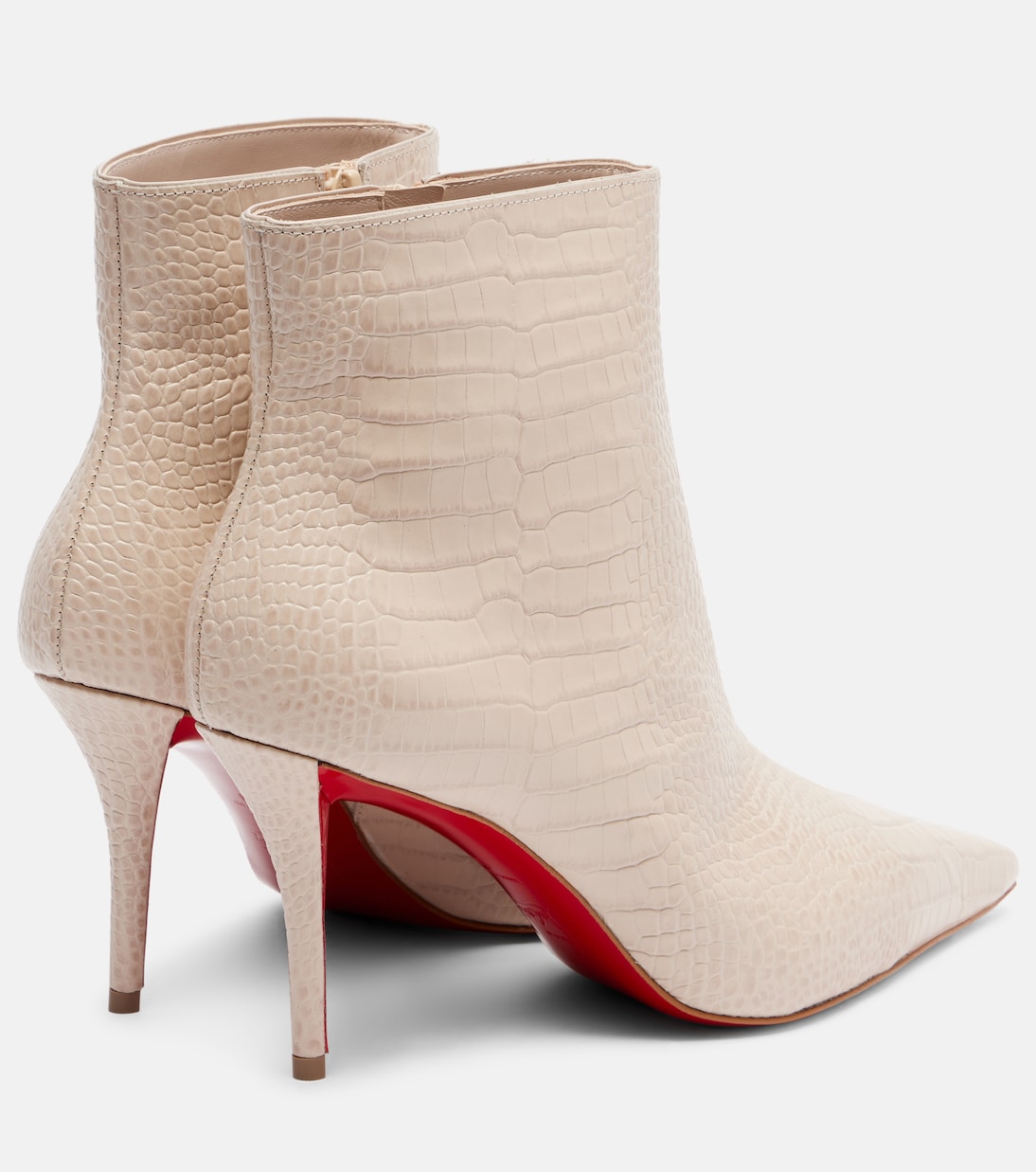 Snake-effect leather ankle boots | Christian Louboutin
