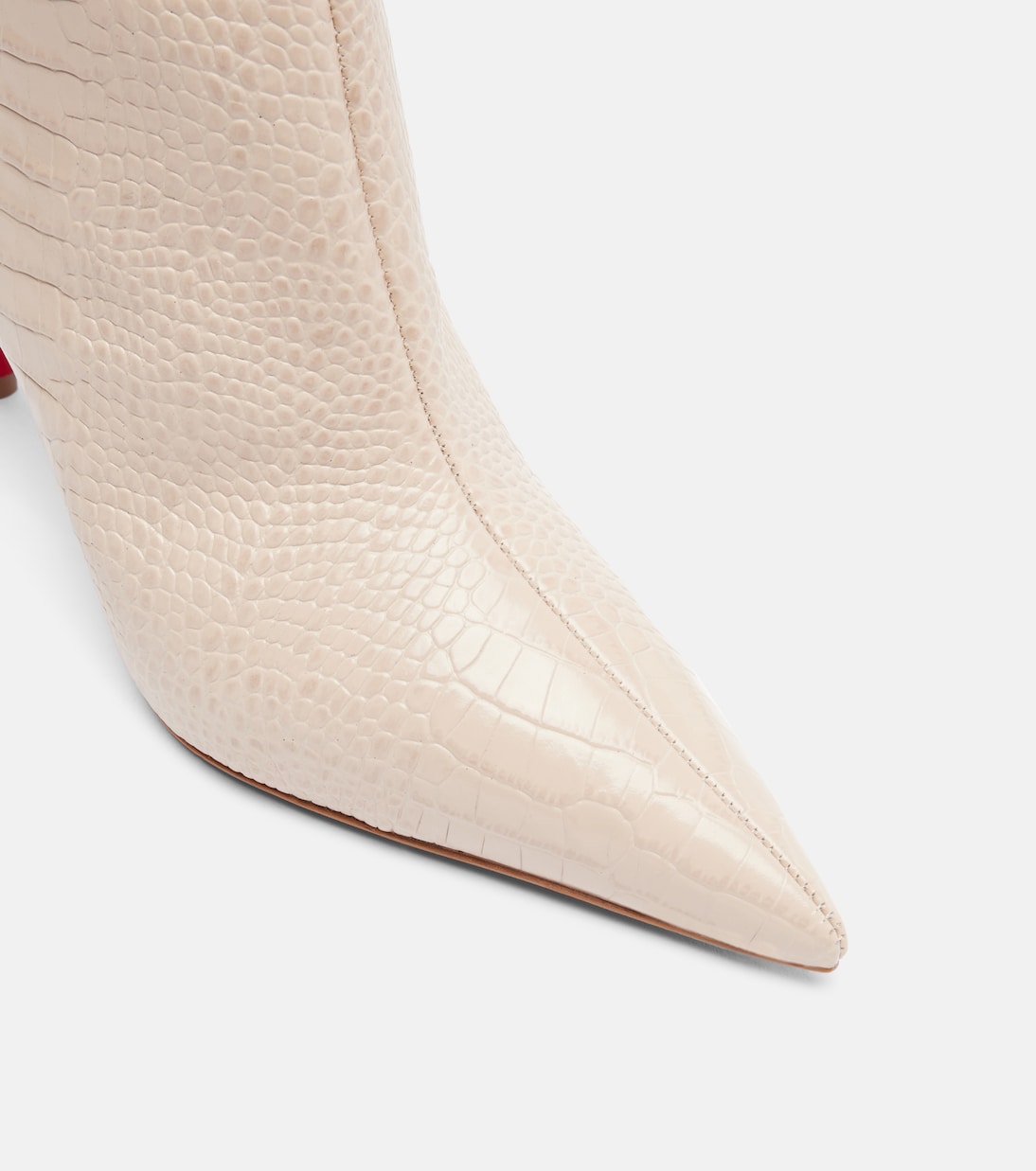 Snake-effect leather ankle boots | Christian Louboutin