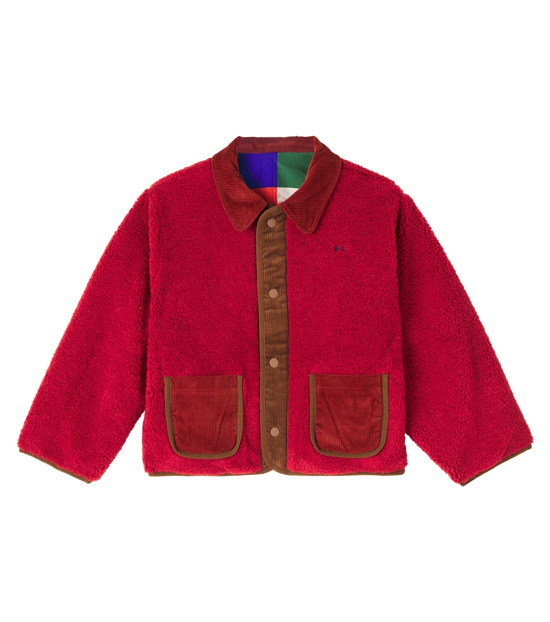 Multicolor Tiles reversible teddy jacket | Bobo Choses