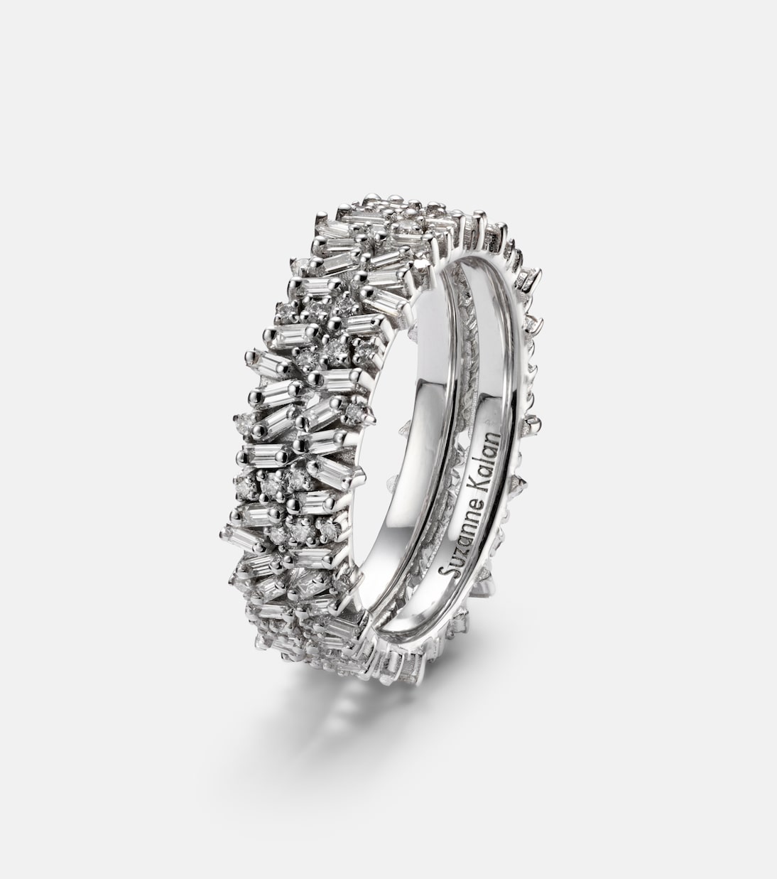 Icon Mini 18kt white gold tech ring jackets with diamonds | Suzanne Kalan