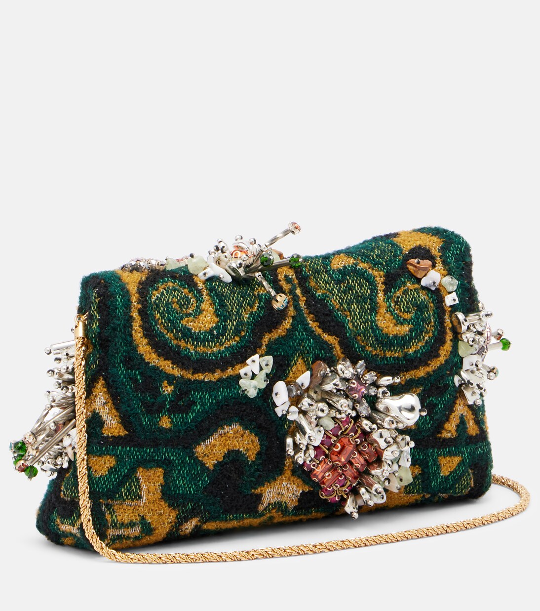 Embellished jacquard clutch | Dries Van Noten