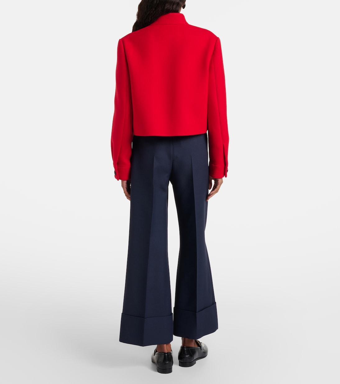 Weite Hose VGold aus Crepe Couture | Valentino