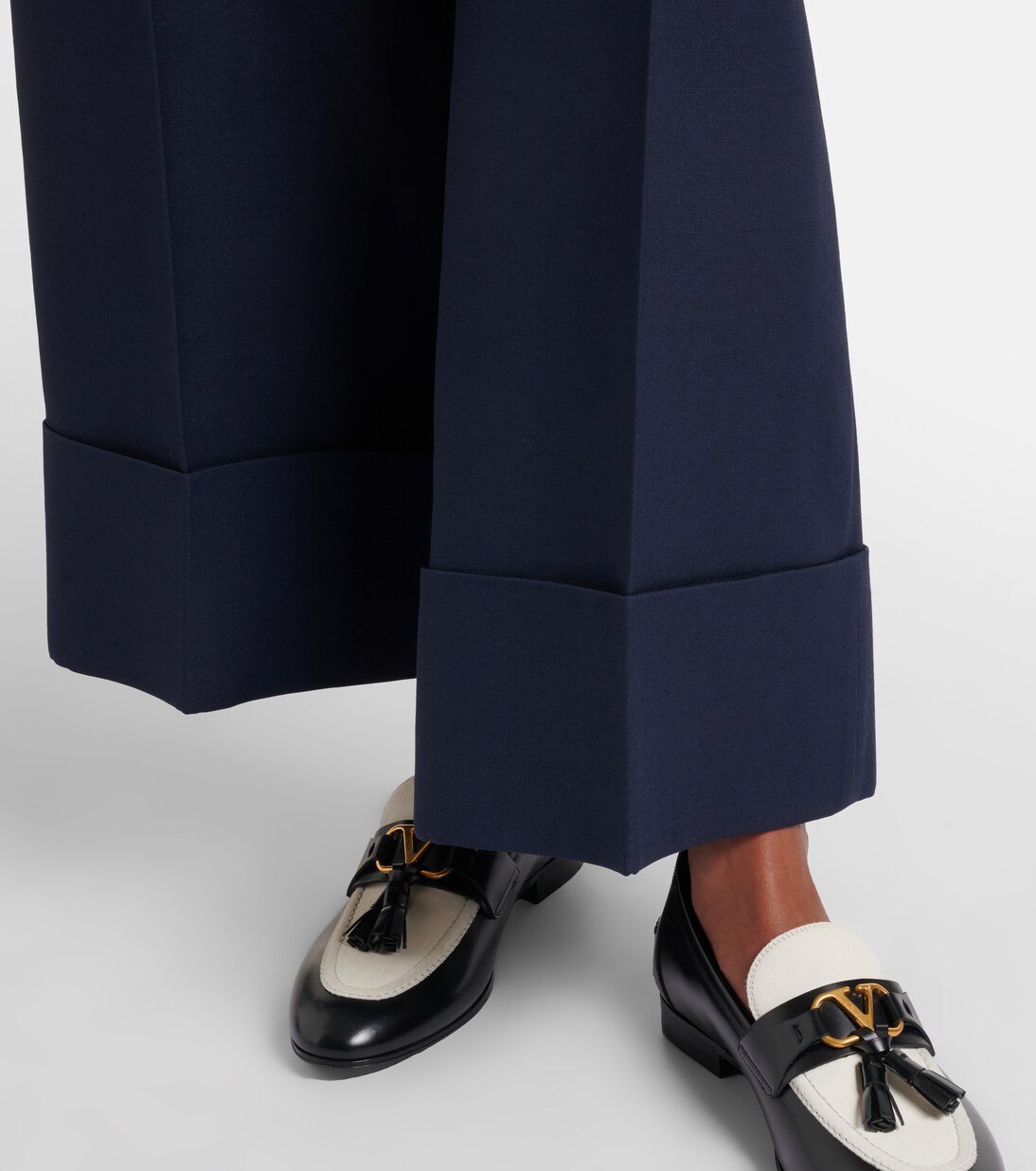 Weite Hose VGold aus Crepe Couture | Valentino