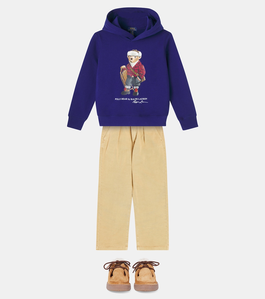 Polo Bear棉质混纺针织帽衫 | Polo Ralph Lauren Kids