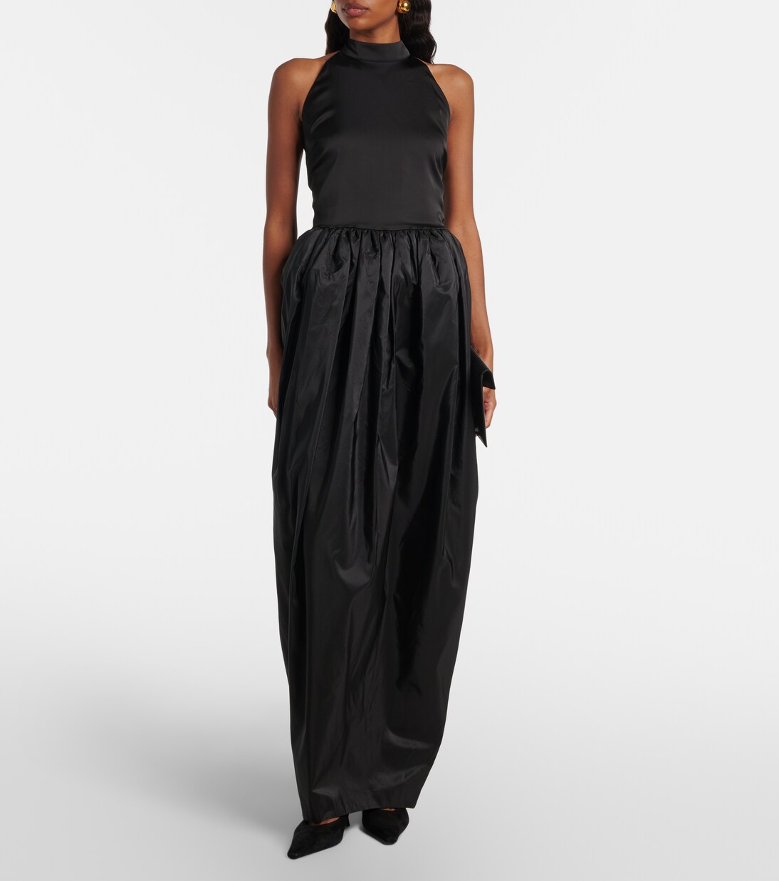 Vestido largo de tafetán de satén | Rotate