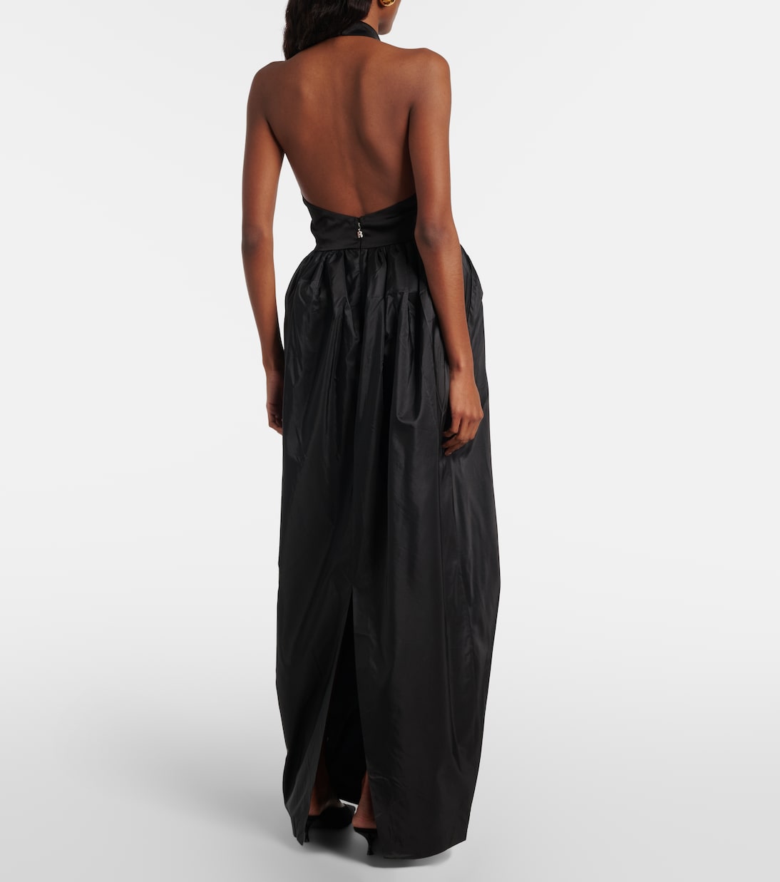 Vestido largo de tafetán de satén | Rotate