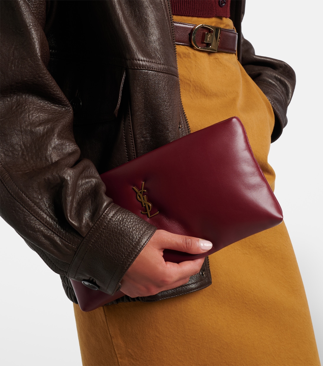 Clutch Calypso aus Leder | Saint Laurent