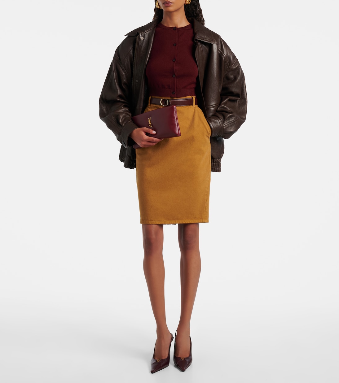 Clutch Calypso aus Leder | Saint Laurent