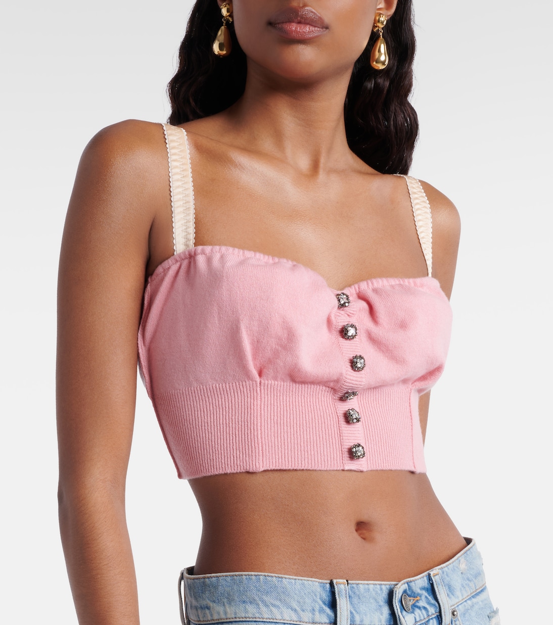 Embellished cropped silk-blend vest | Dolce&Gabbana