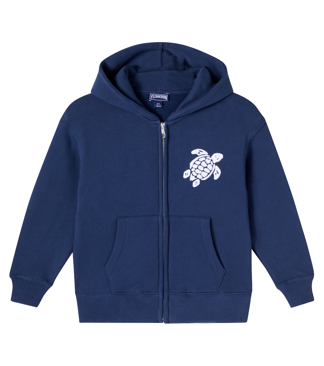 Embroidered cotton jersey zip-up hoodie | Vilebrequin Kids