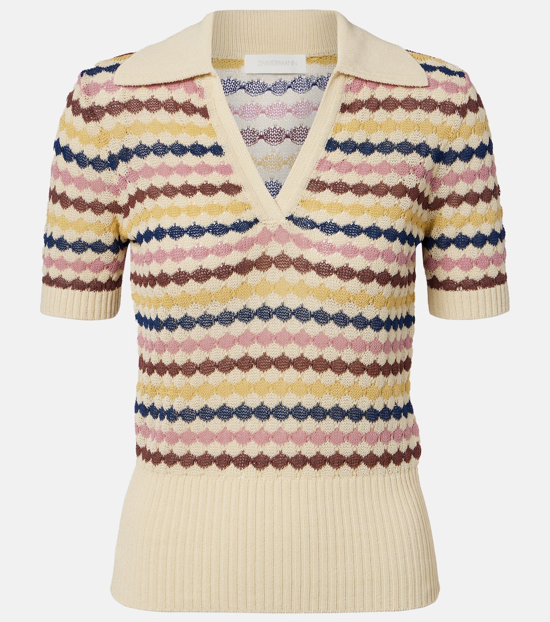 Awaken cotton-blend polo sweater | Zimmermann