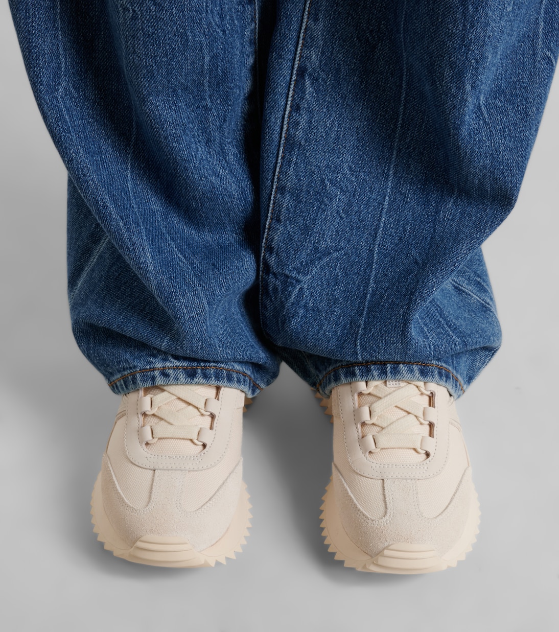 Pacey2 suede-trimmed sneakers | Moncler