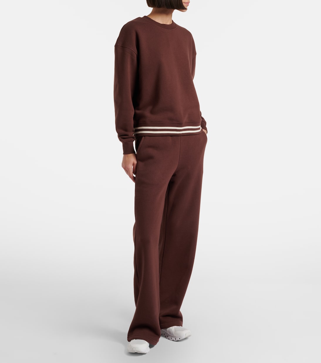 Sudadera de jersey de algodón a rayas | The Upside