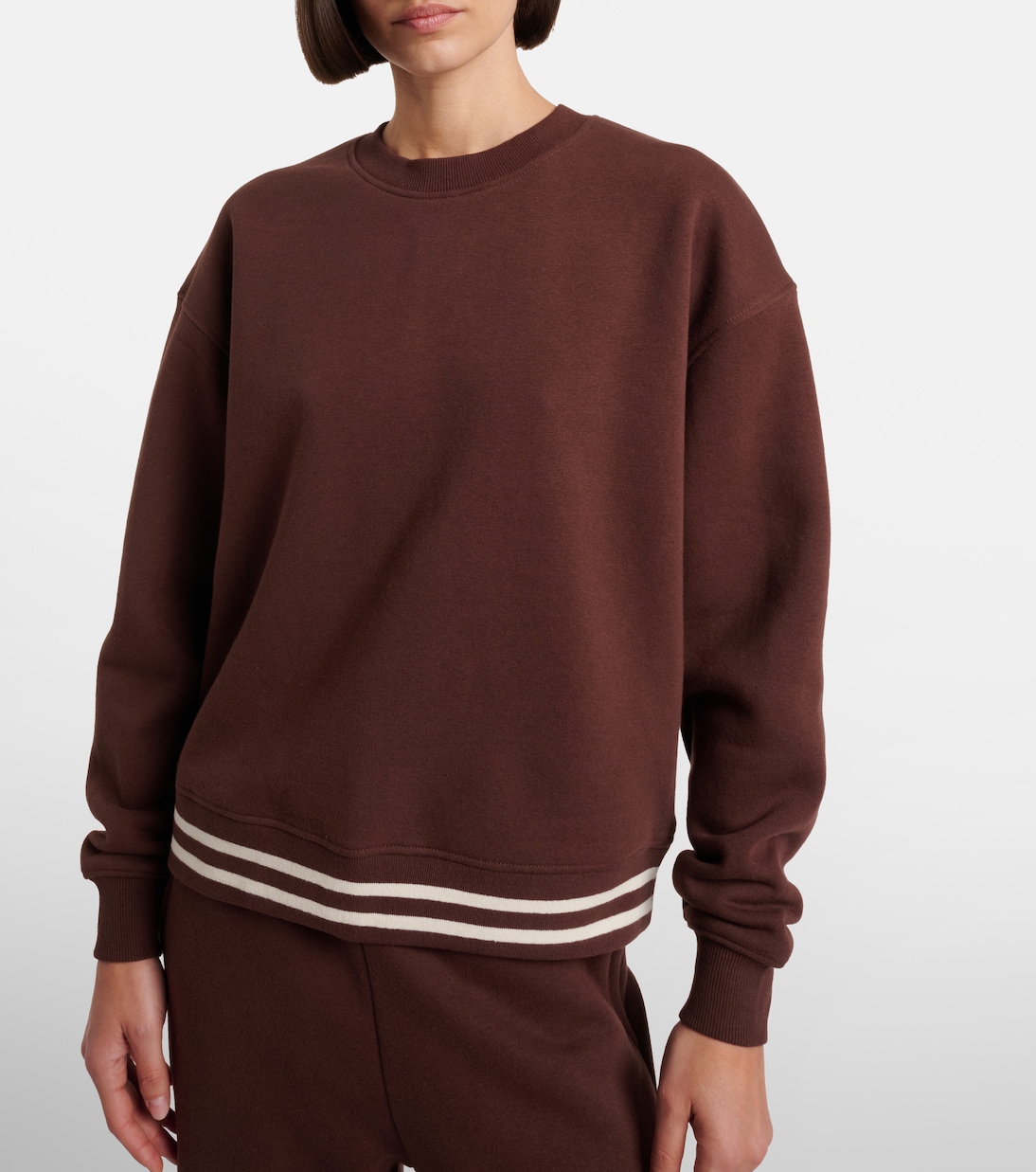 Sudadera de jersey de algodón a rayas | The Upside