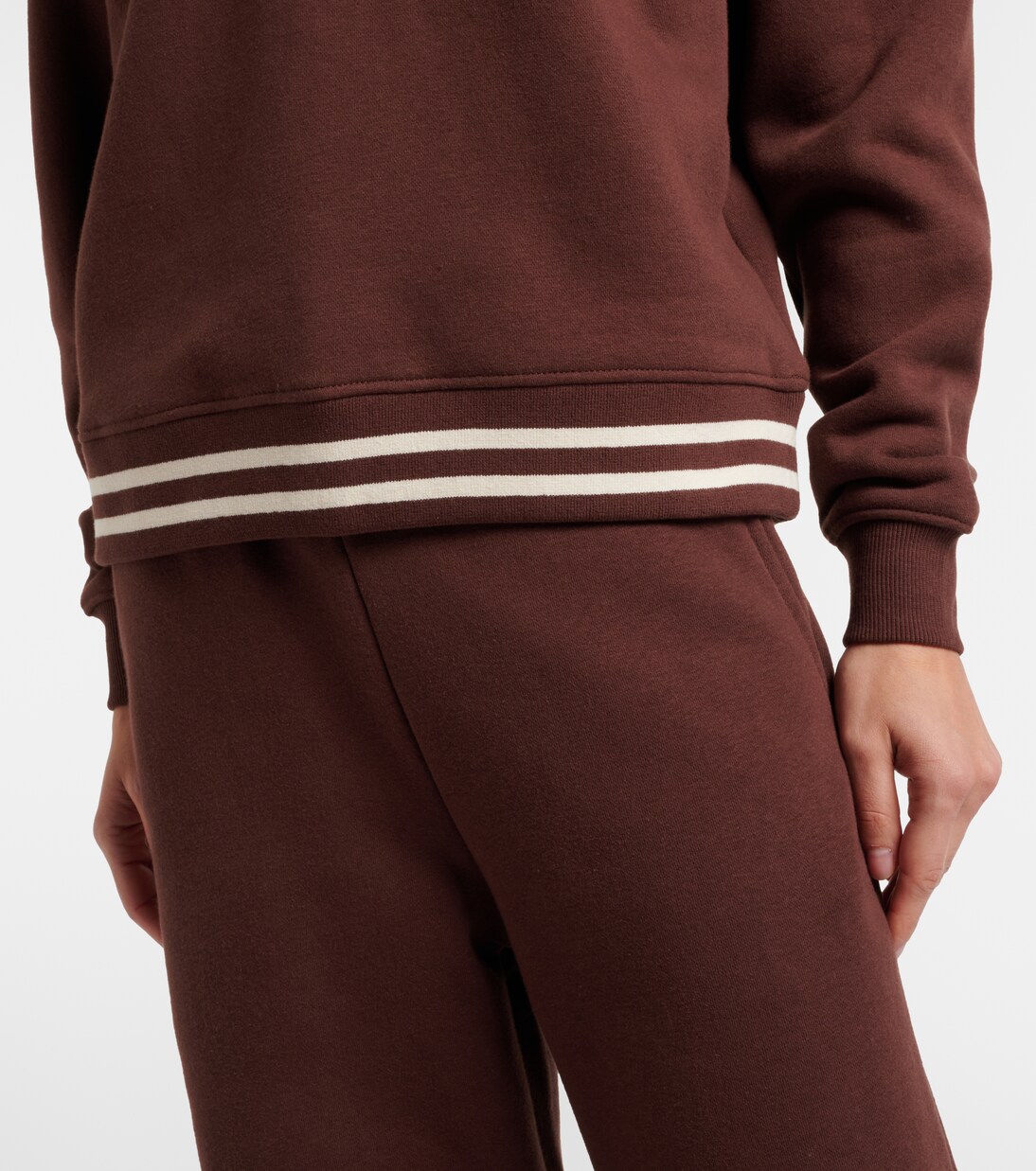 Sudadera de jersey de algodón a rayas | The Upside