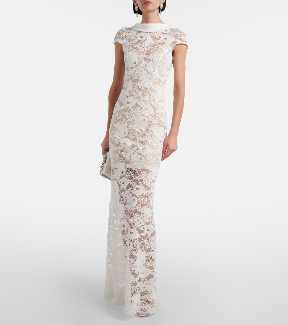 Abito lungo in pizzo | Self-Portrait