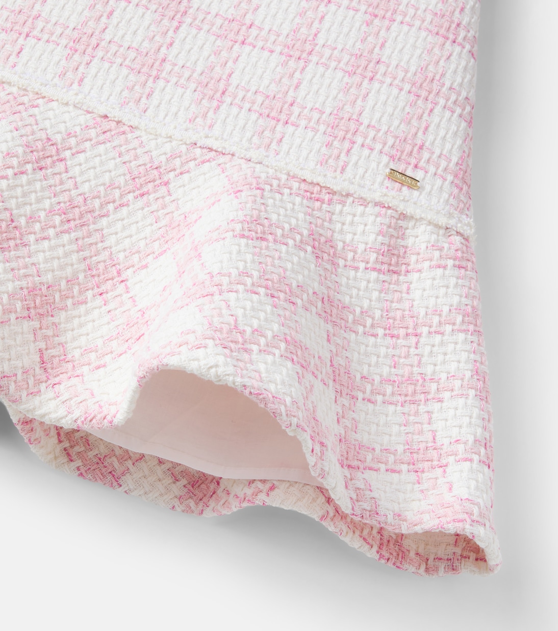 Checked cotton-blend tweed dress | Patachou