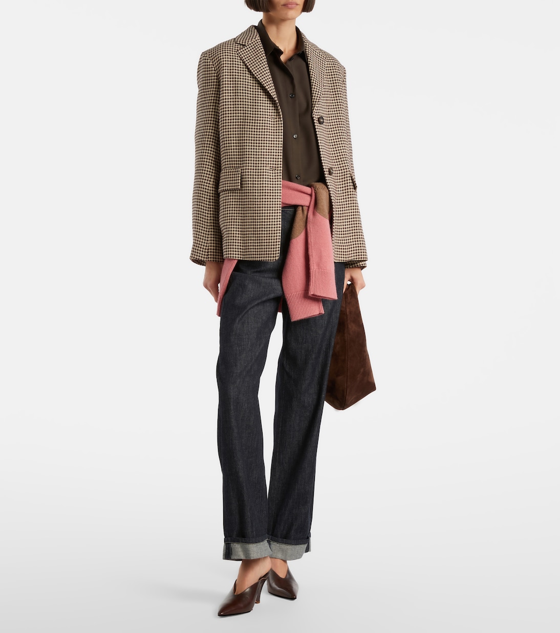 Gita checked linen blazer | 'S Max Mara