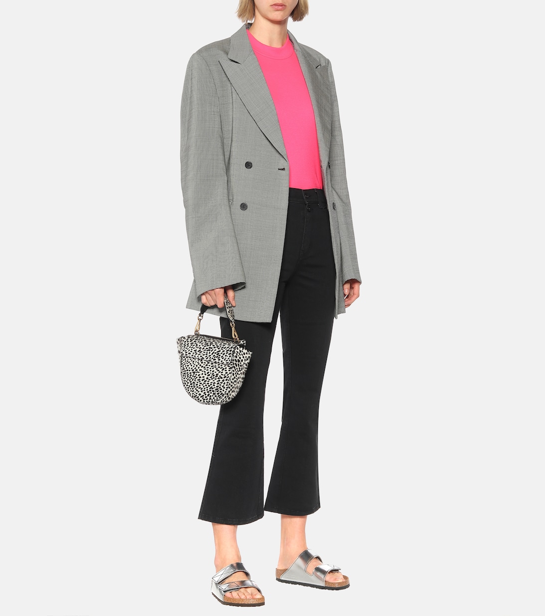 x Birkenstock metallic leather slides | Proenza Schouler