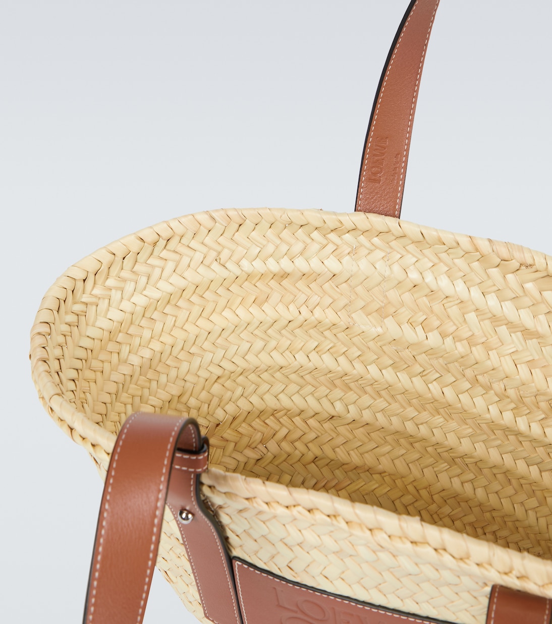 Borsa in paglia con pelle | Loewe