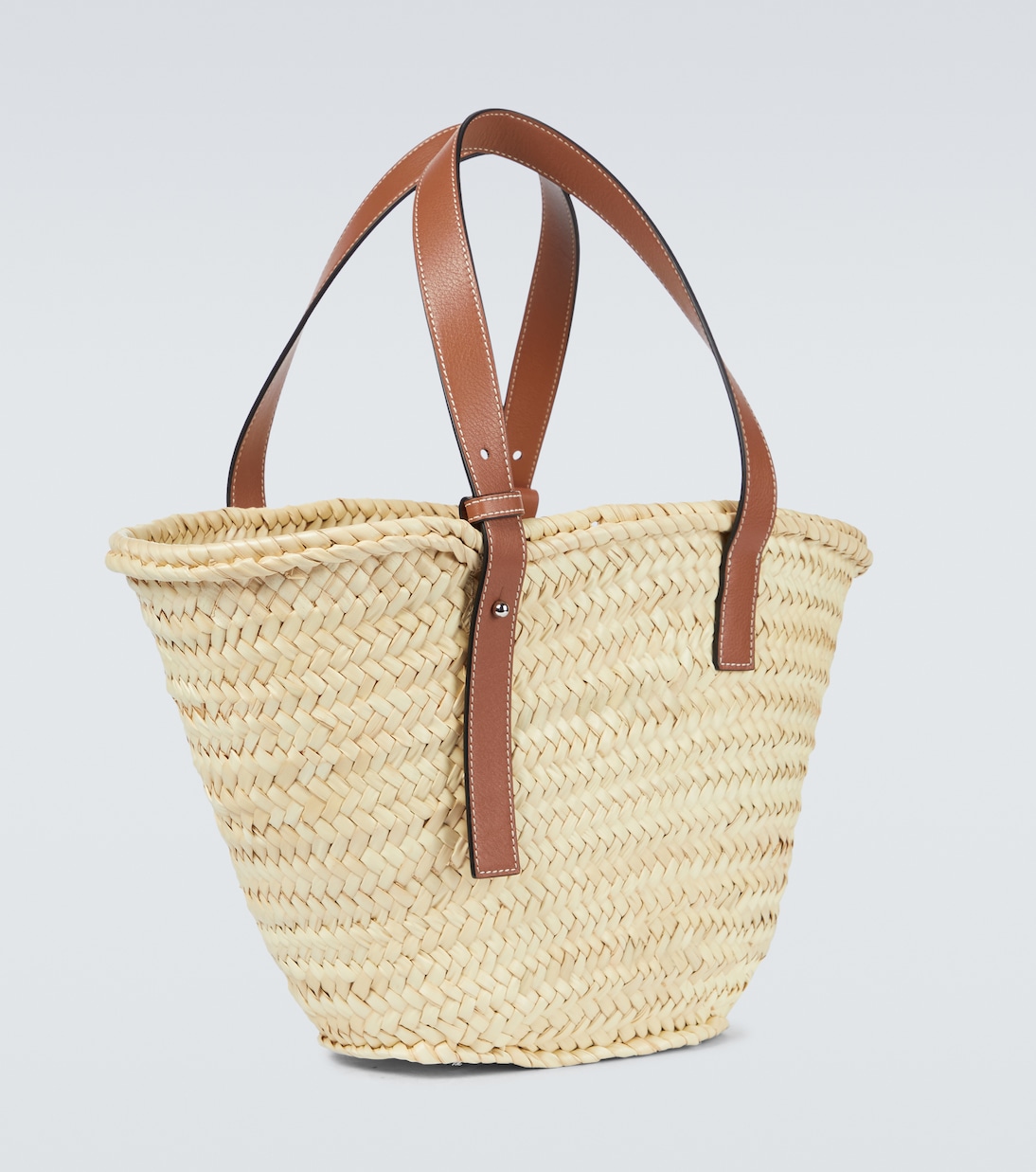 Borsa in paglia con pelle | Loewe