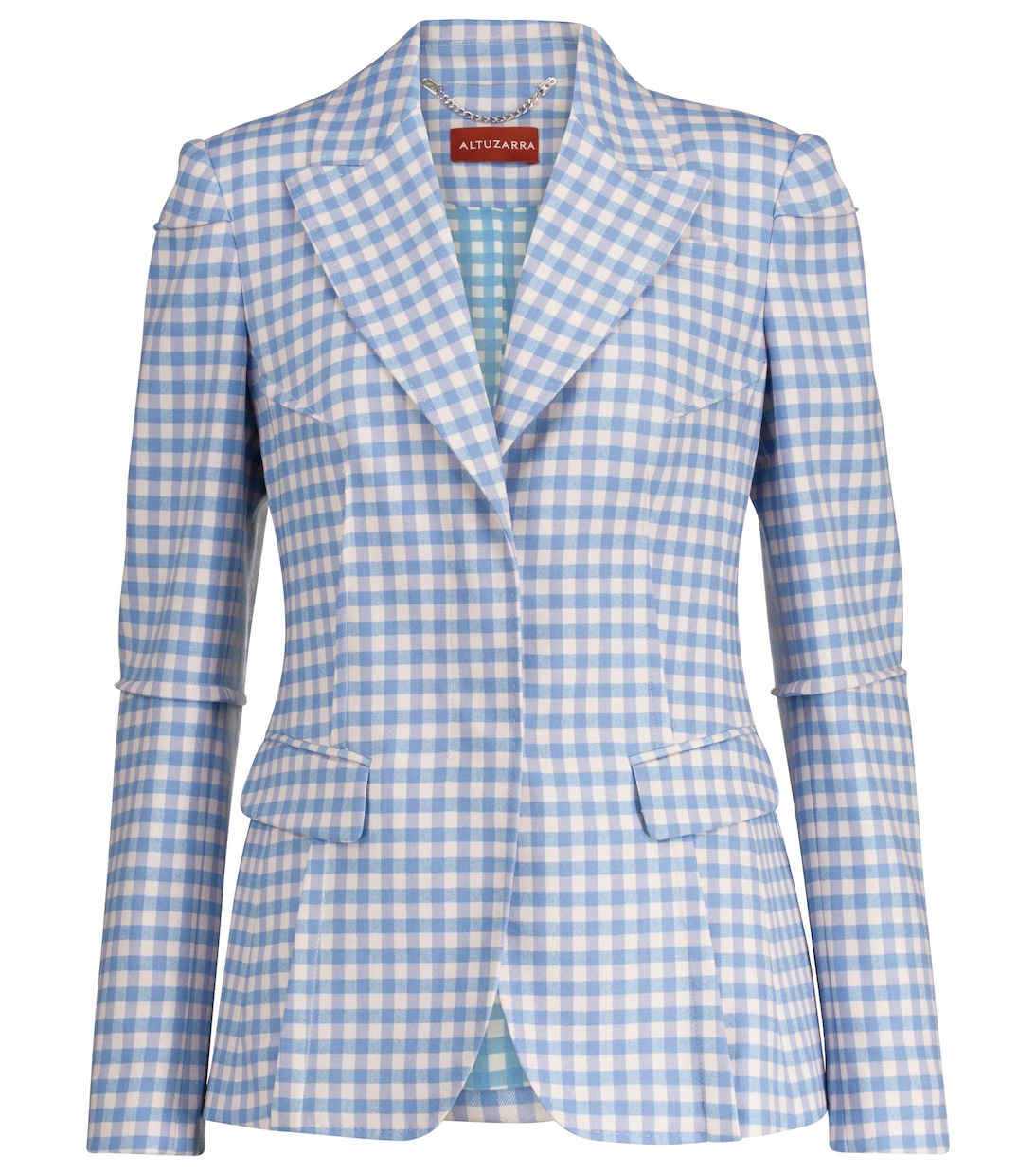 Blazer Beatrix en laine mélangée à carreaux | Altuzarra