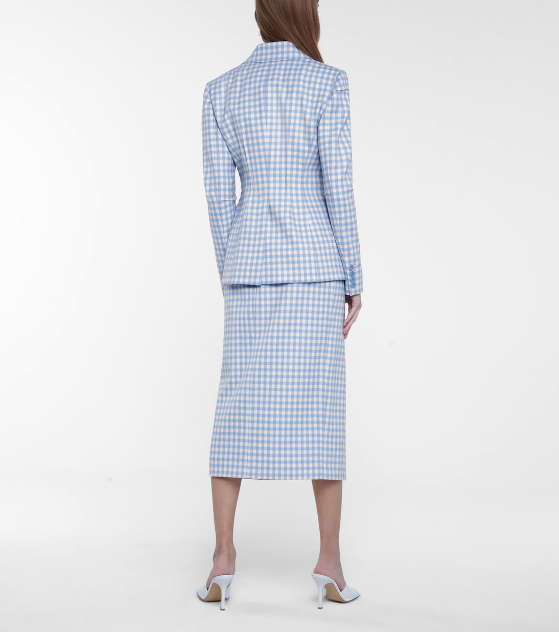 Blazer Beatrix en laine mélangée à carreaux | Altuzarra