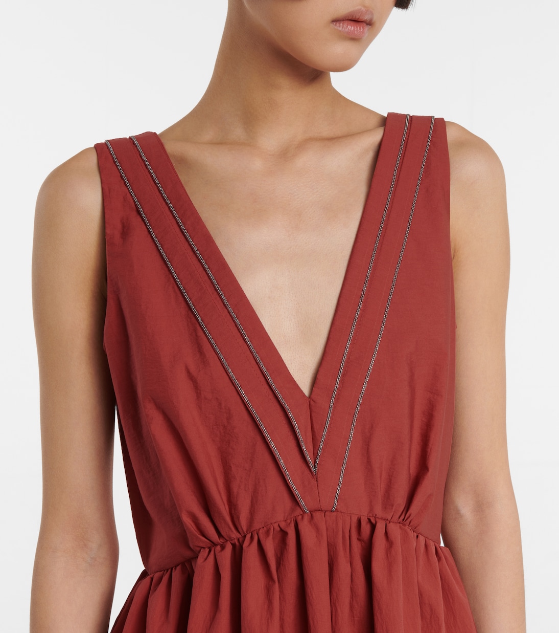 Maxikleid aus einem Baumwollgemisch | Brunello Cucinelli