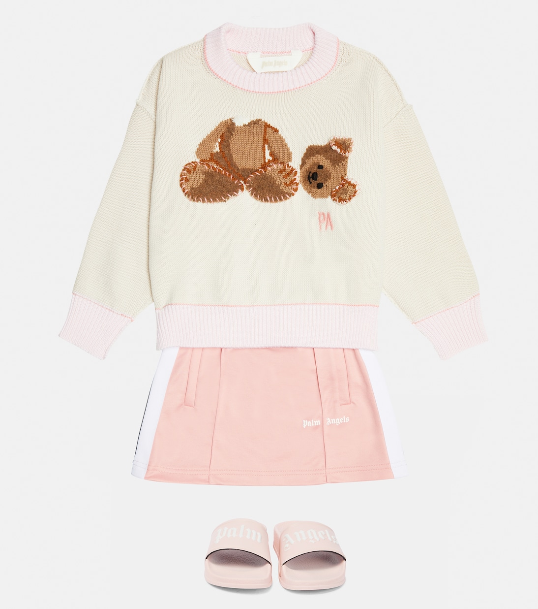 Bestickter Pullover aus Schurwolle | Palm Angels Kids