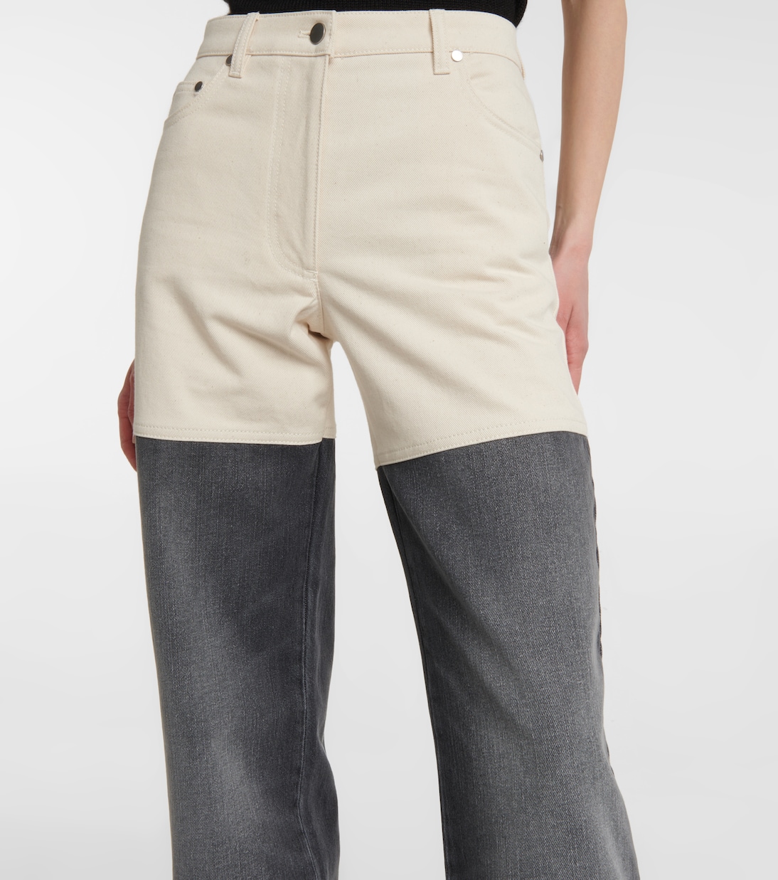 High-Rise Jeans mit weitem Bein | Peter Do