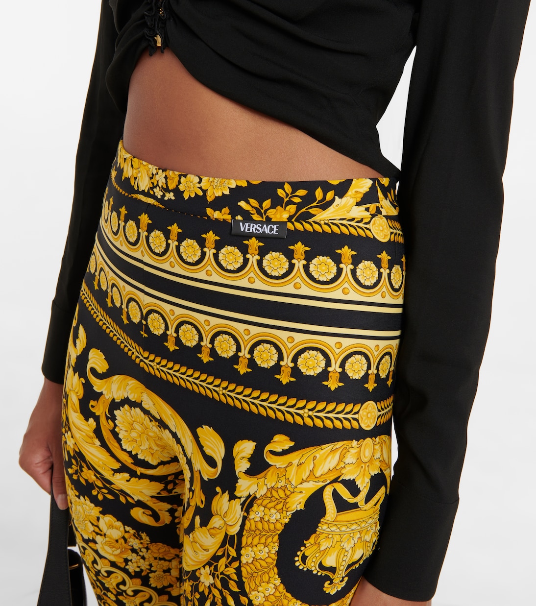 Barocco mid-rise leggings | Versace
