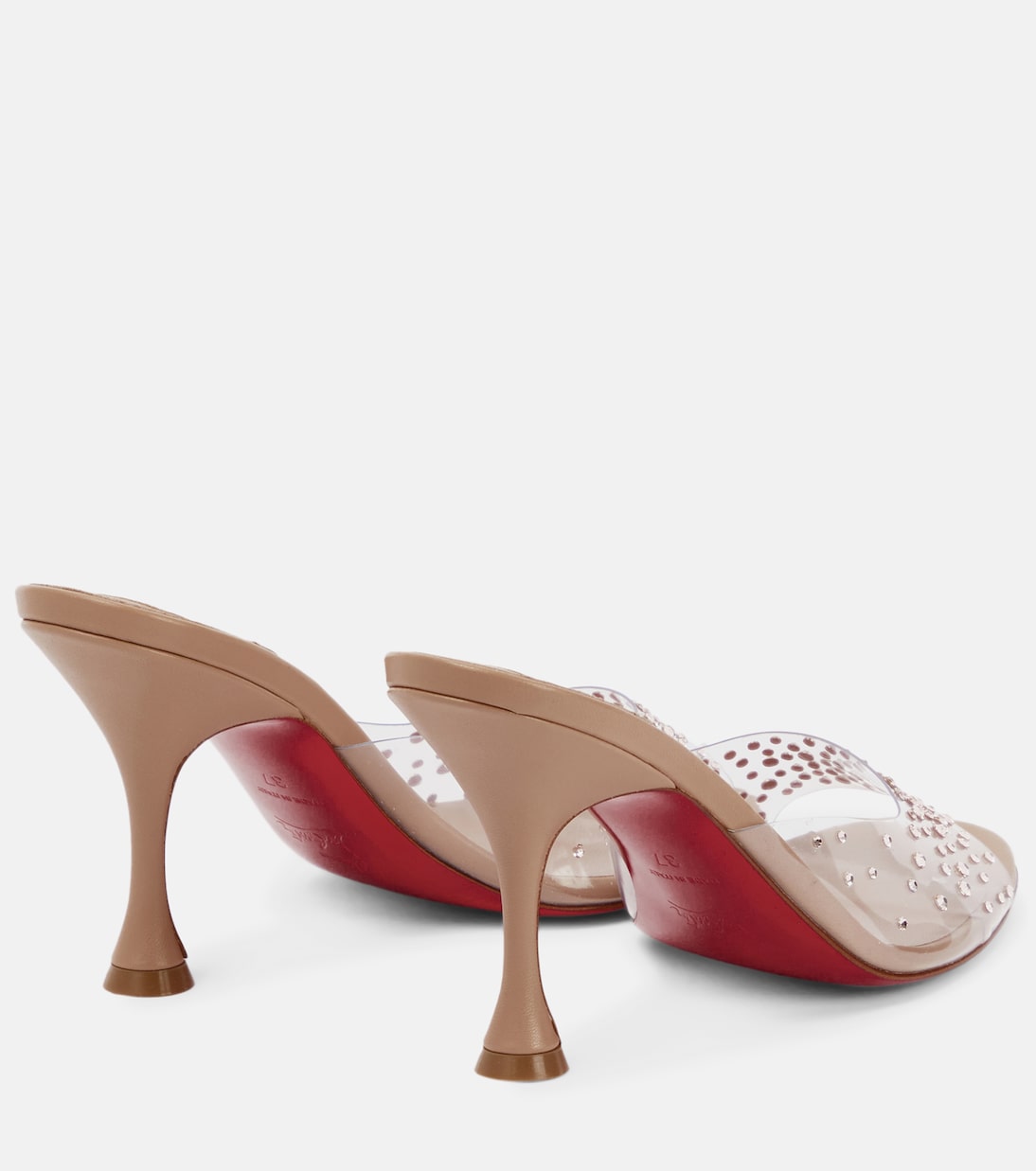 Nudes Degramule embellished mules | Christian Louboutin