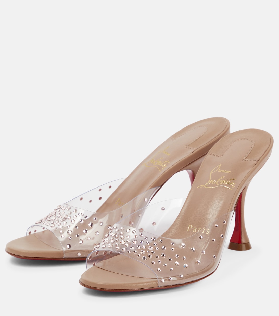 Nudes Degramule embellished mules | Christian Louboutin