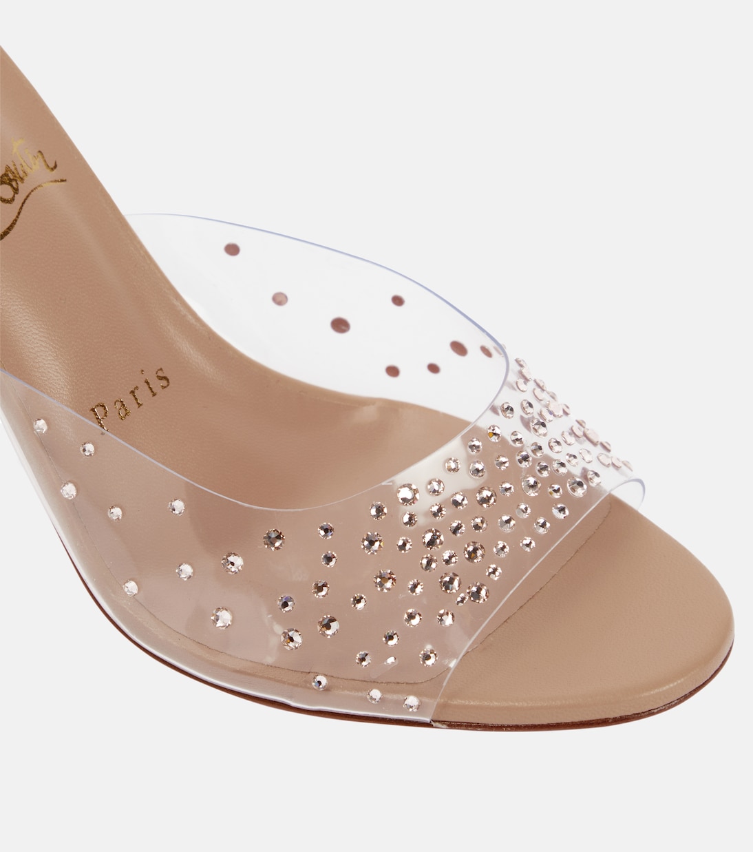Nudes Degramule embellished mules | Christian Louboutin