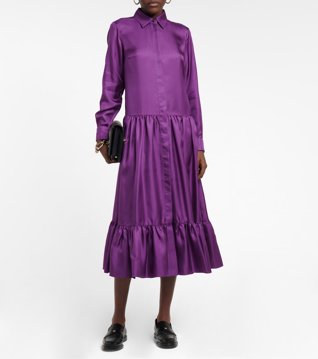 Yard silk satin shirt dress | Max Mara