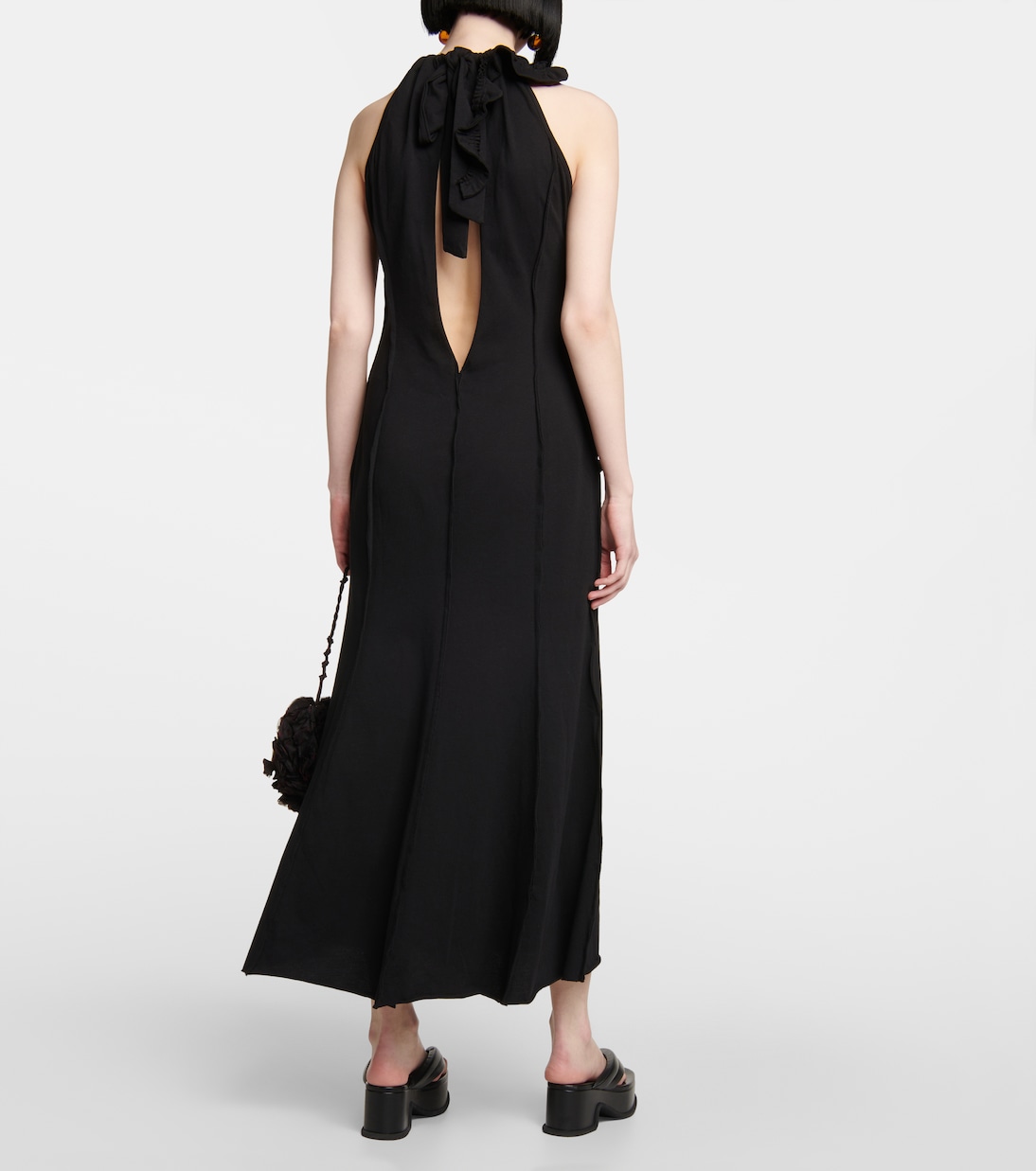 Ruffle-trimmed cotton jersey maxi dress | Dries Van Noten