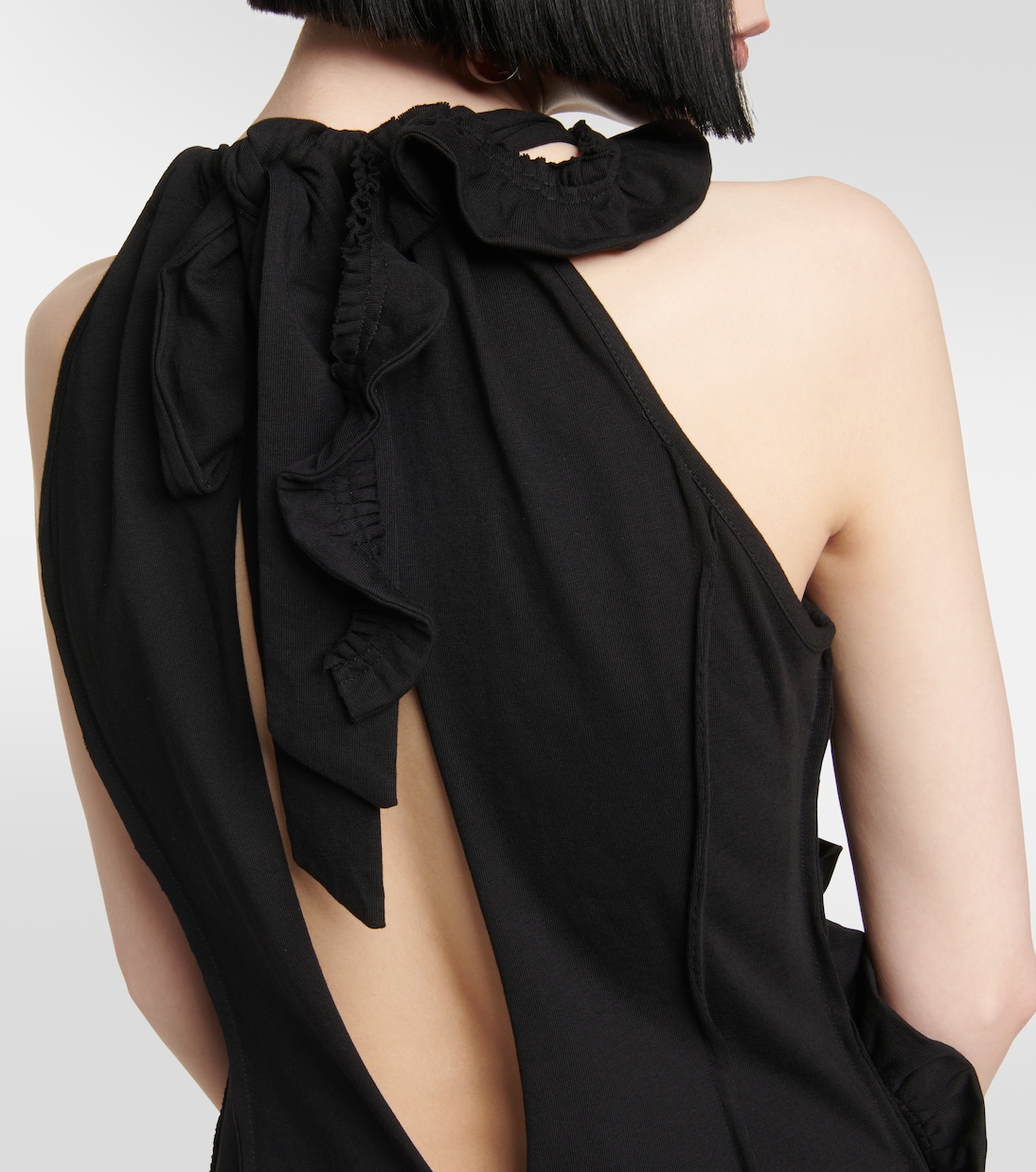 Ruffle-trimmed cotton jersey maxi dress | Dries Van Noten