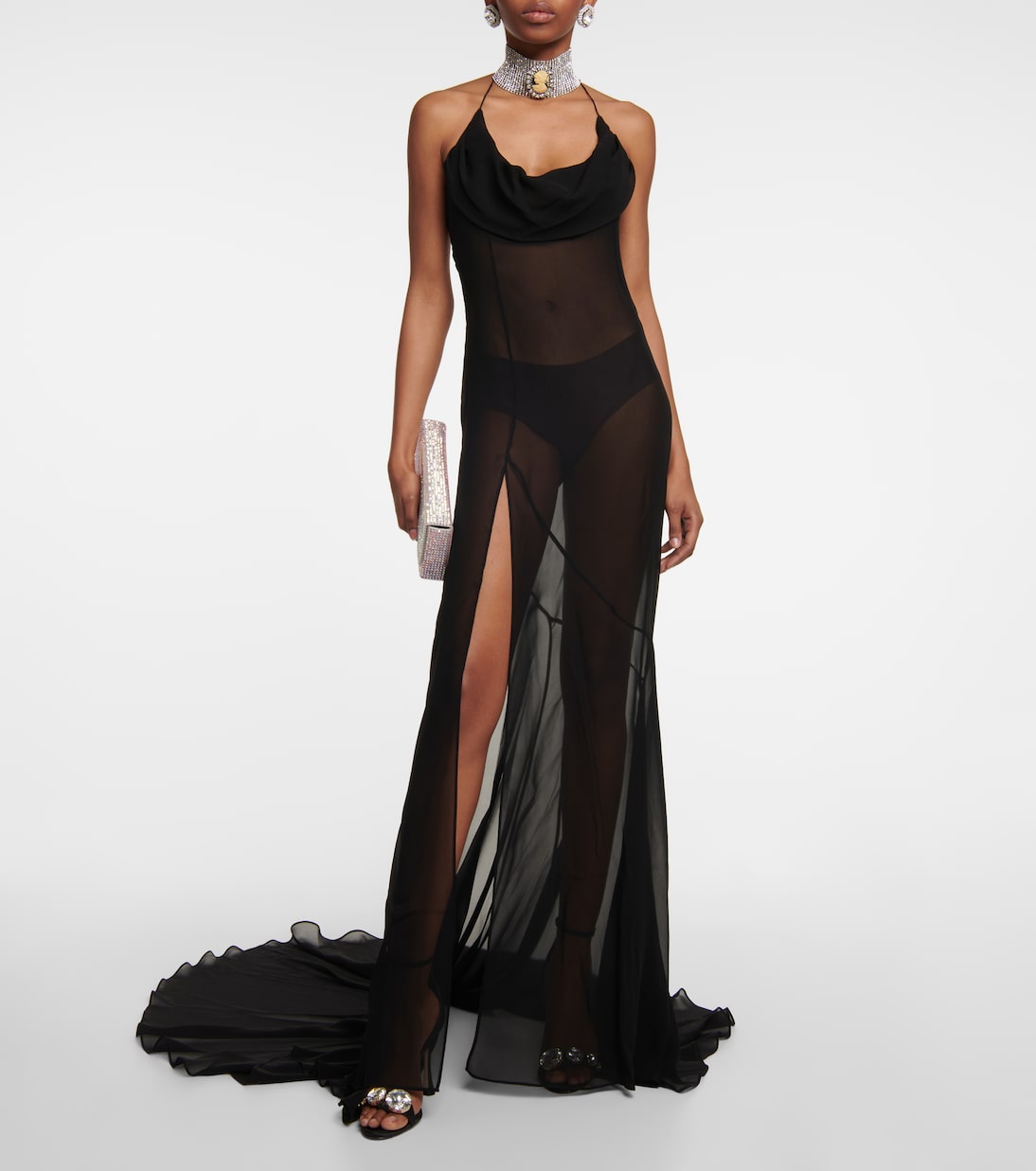 Silk georgette gown | Alessandra Rich