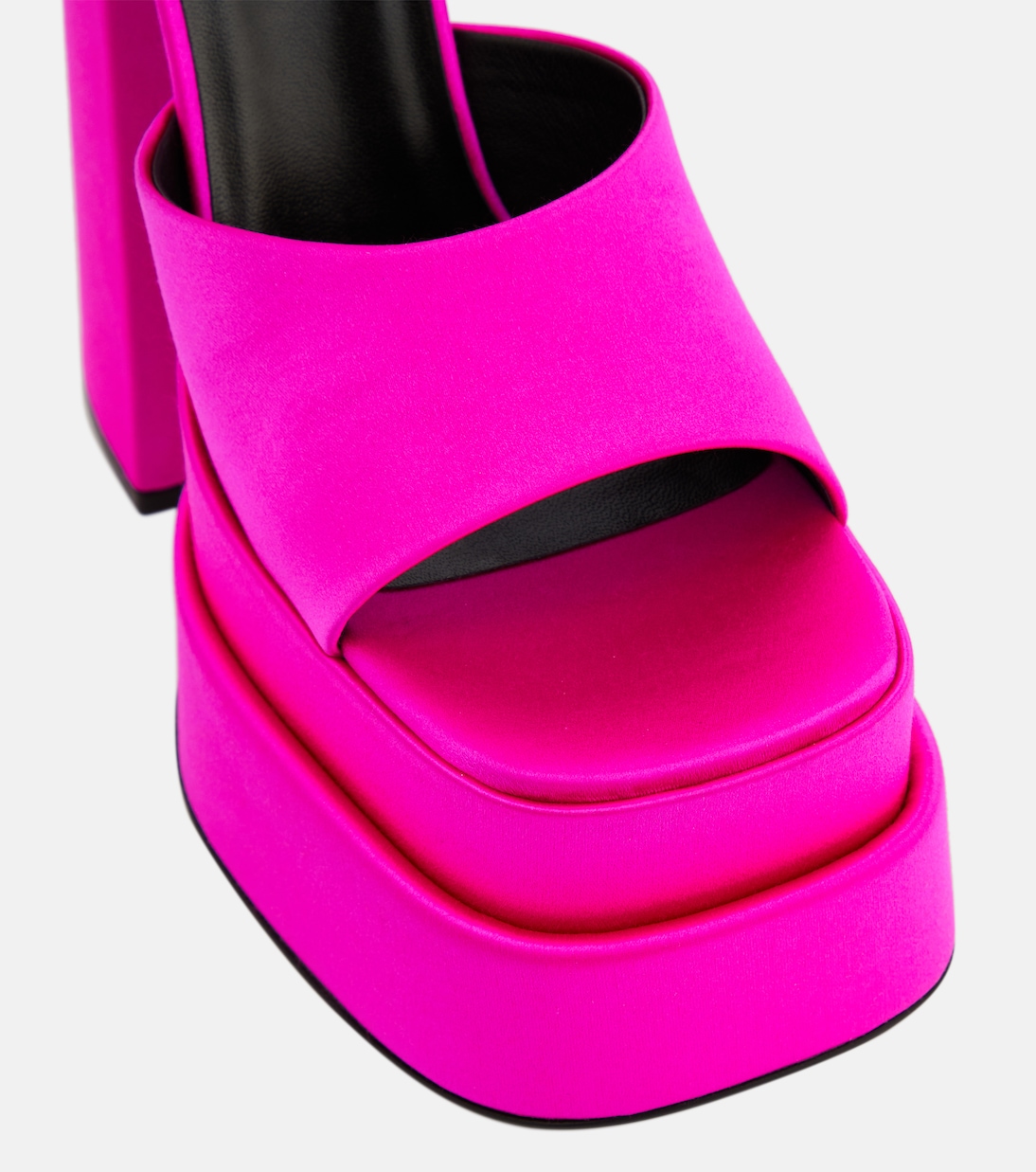 Medusa Aevitas satin platform sandals | Versace