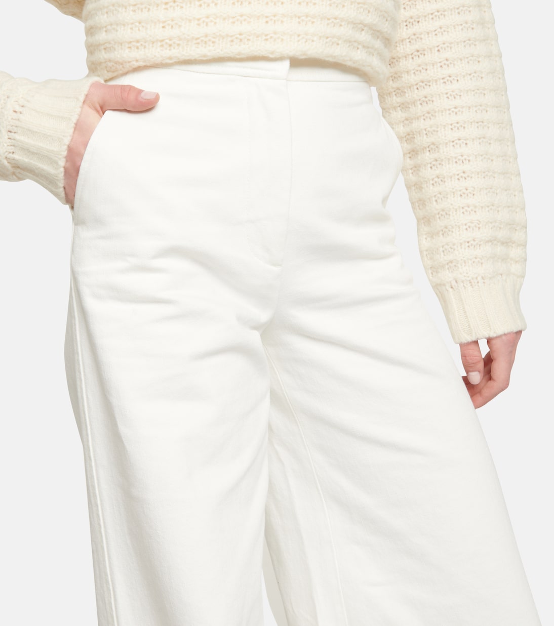 Jeans anchos de tiro alto | Loro Piana