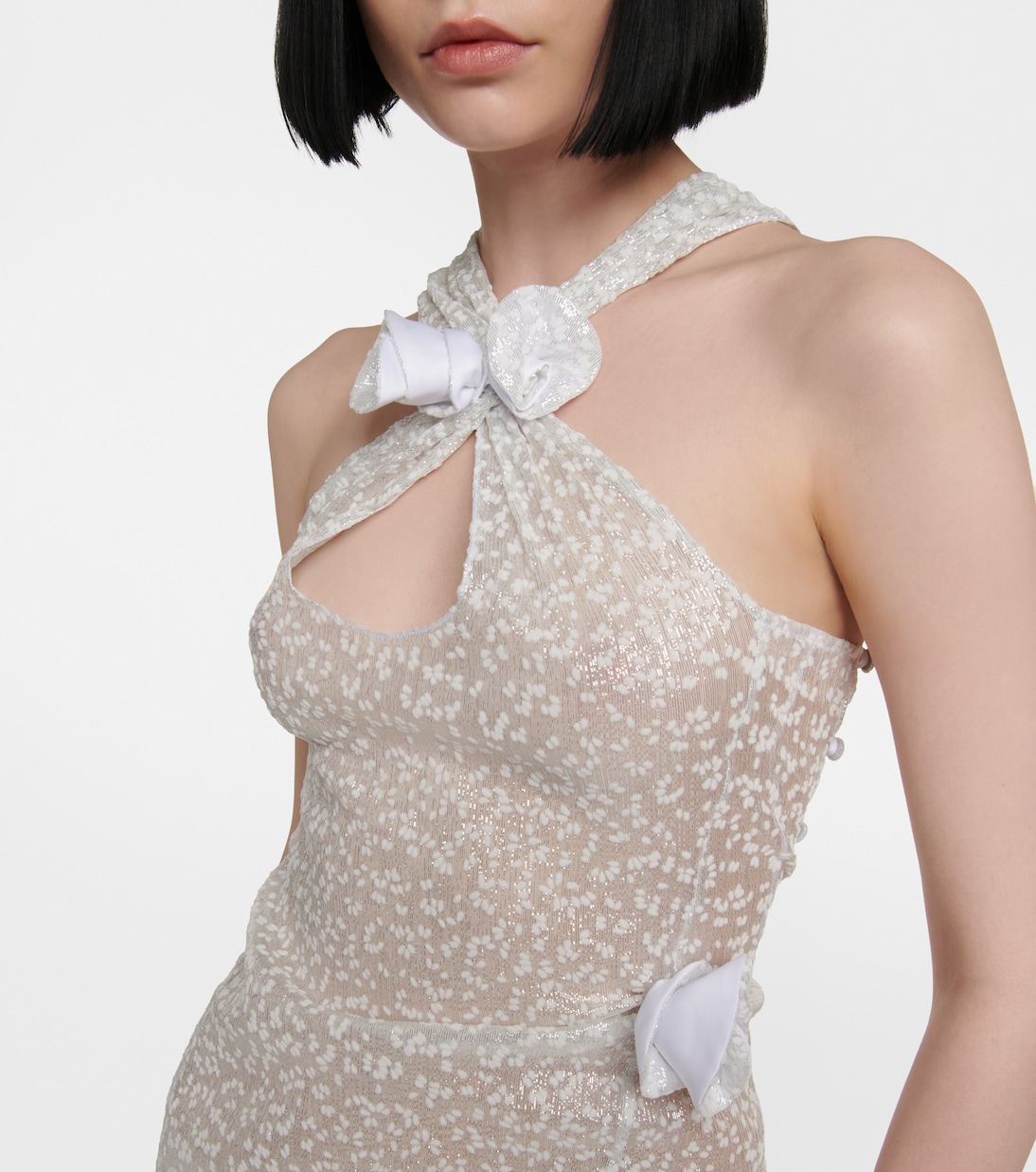 Verziertes Minikleid aus Seide | Coperni