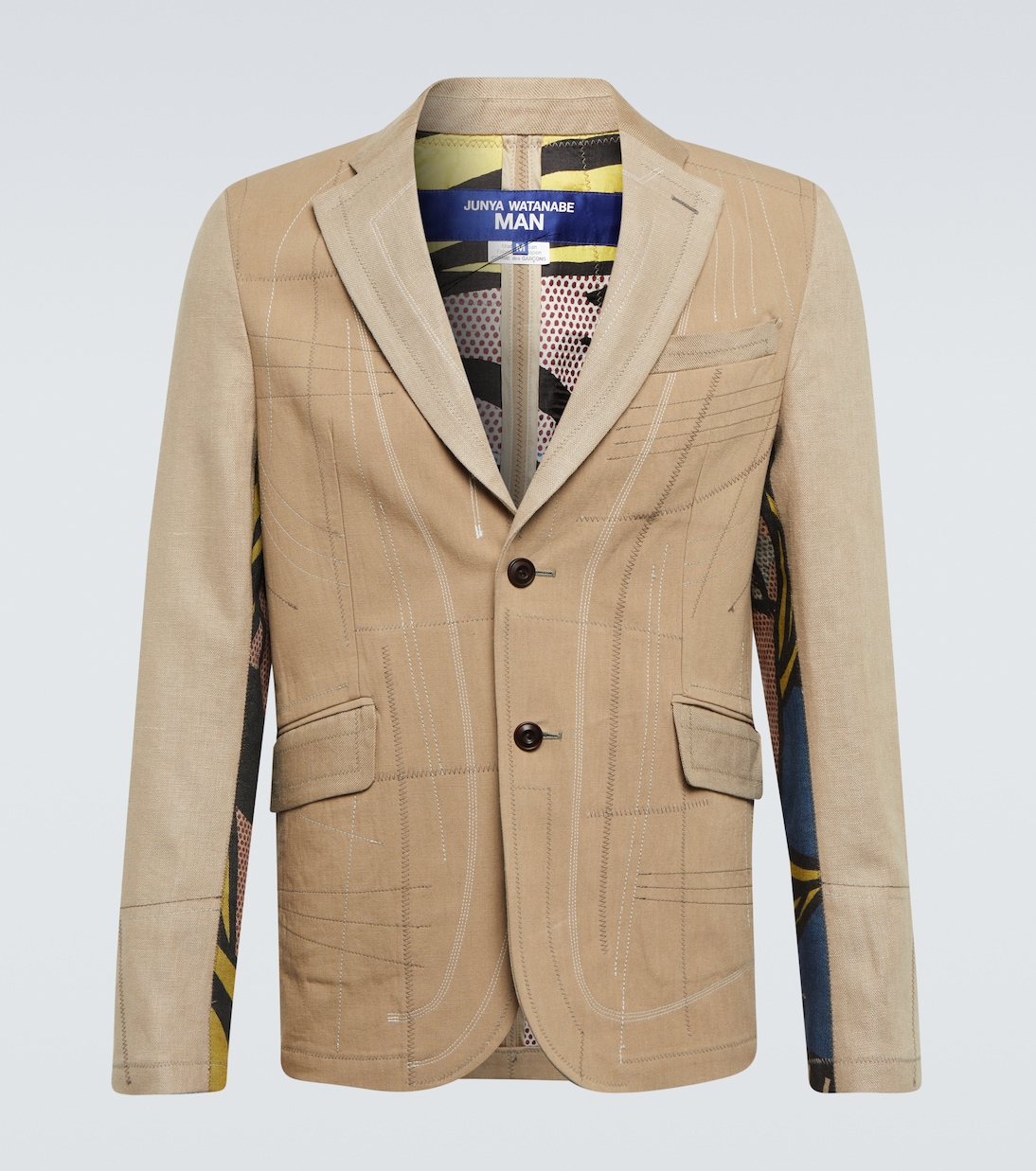 Printed cotton and linen blazer | Junya Watanabe