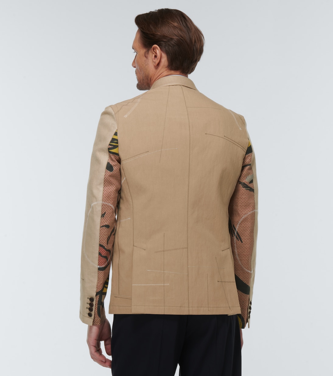 Printed cotton and linen blazer | Junya Watanabe