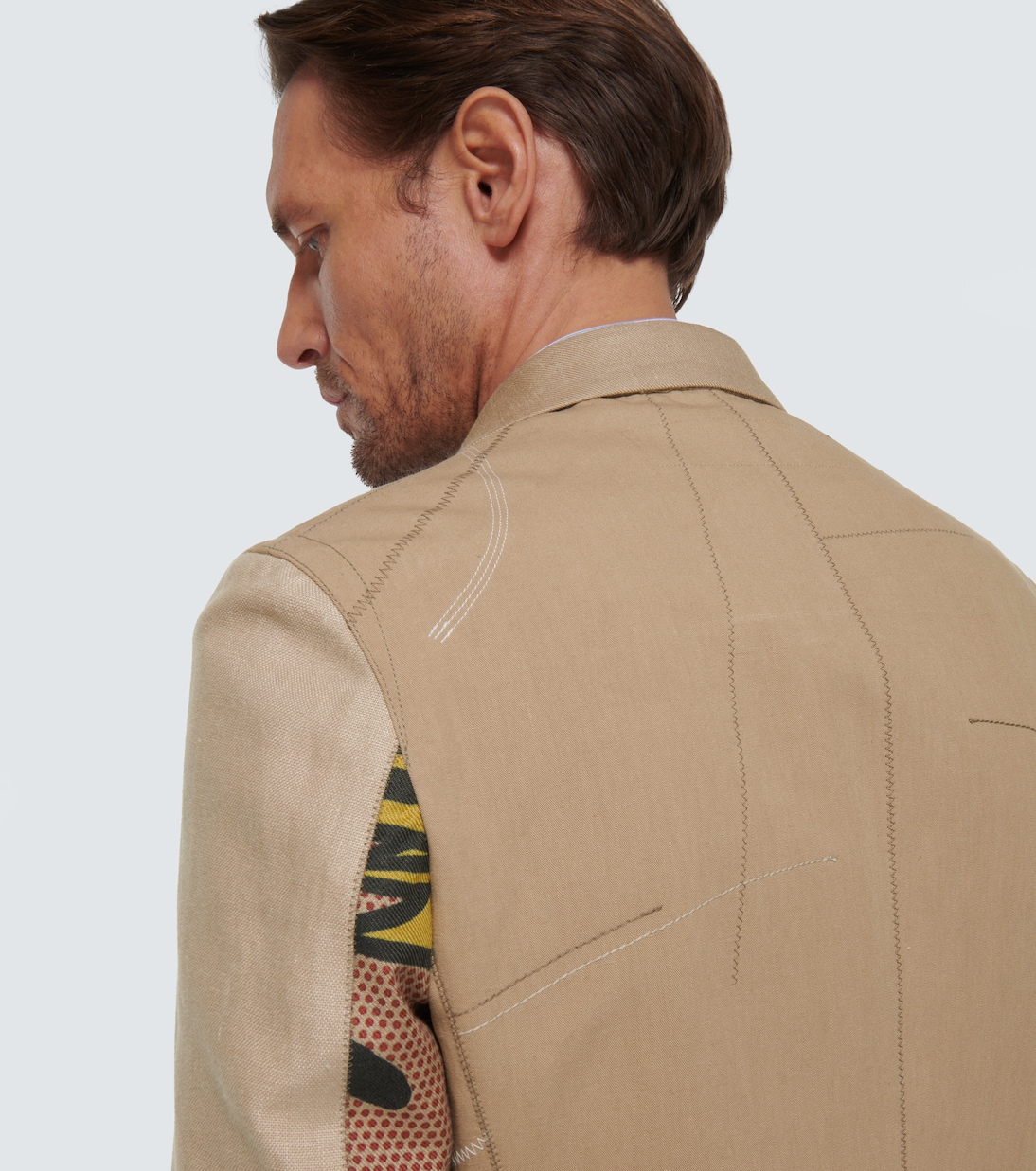 Printed cotton and linen blazer | Junya Watanabe