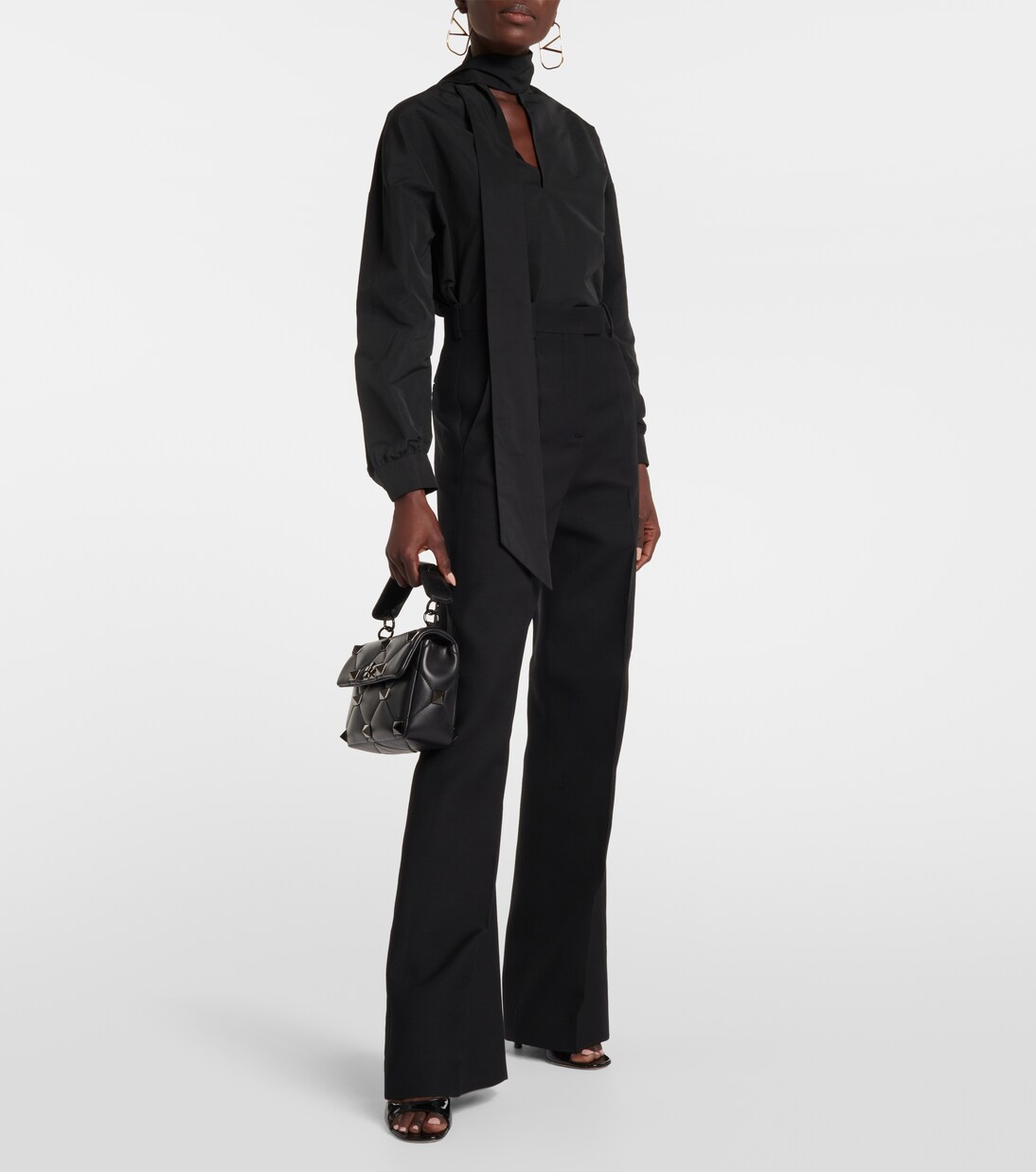 Pantaloni regular in crêpe couture | Valentino