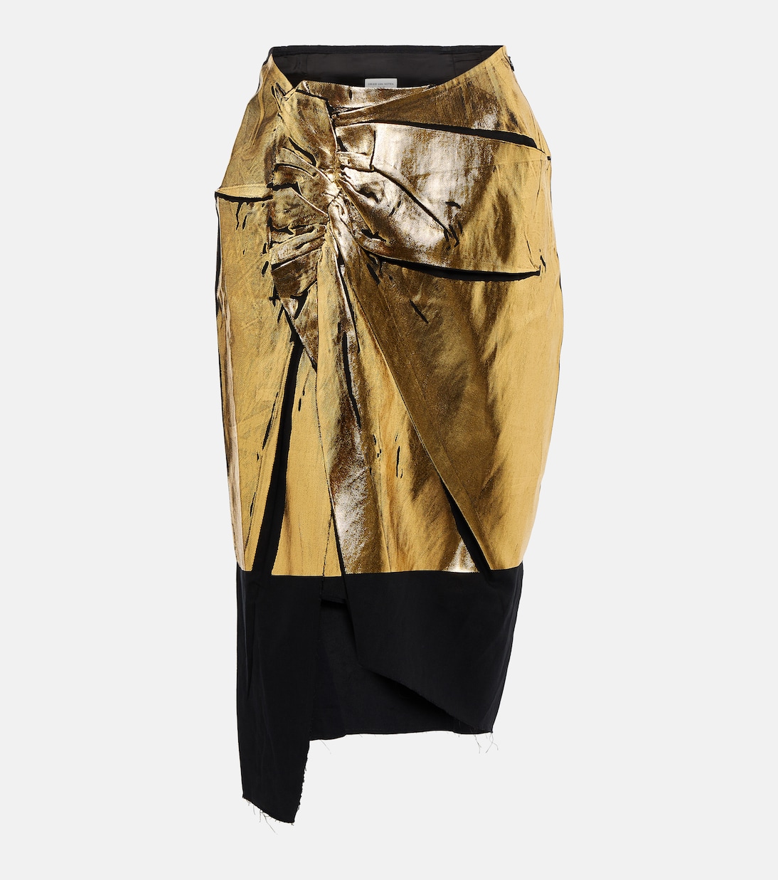 Jupe midi Sinam en coton et lin | Dries Van Noten