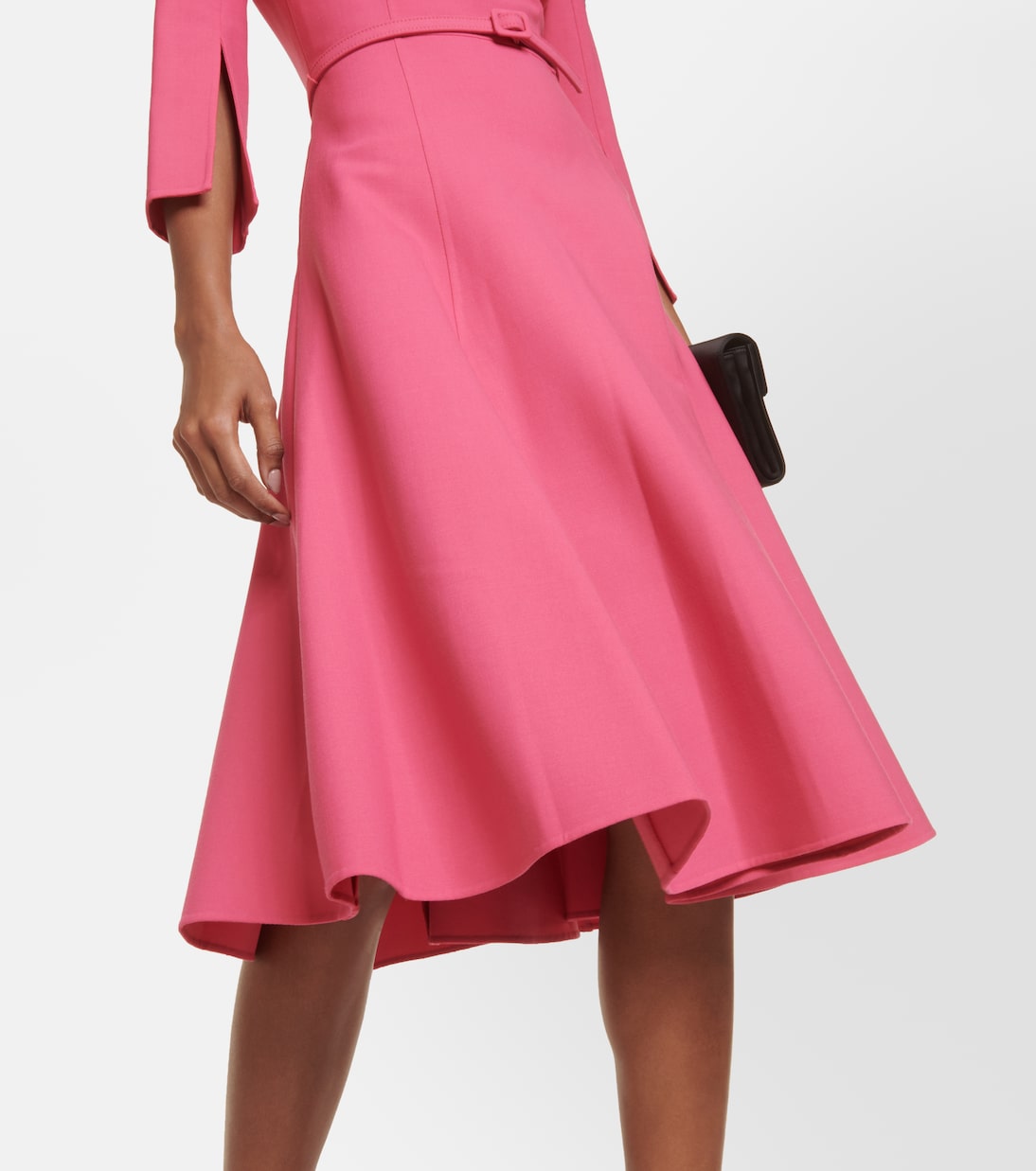 Split-sleeve wool-blend midi dress | Oscar de la Renta
